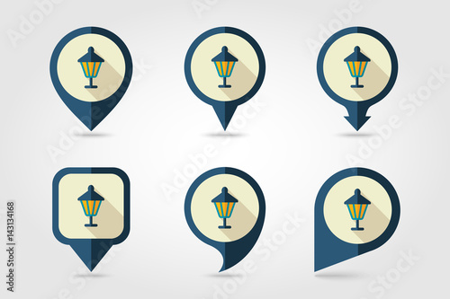 Garden lantern flat vector pin map icon Free Download Garden lantern flat vector pin map icon - GFXLoad