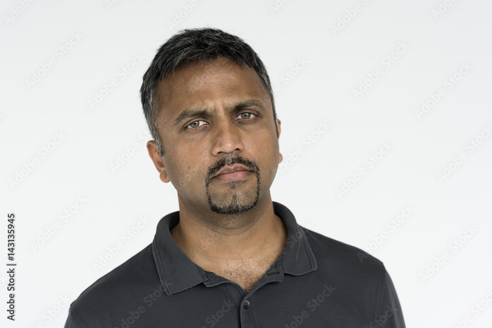 Studio People Shoot Portrait Isolated on White Studio People Shoot Portrait Isolated on White