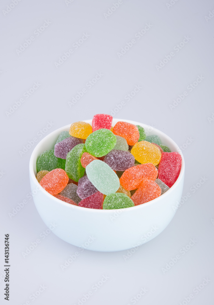 candies or jelly candies on the background.