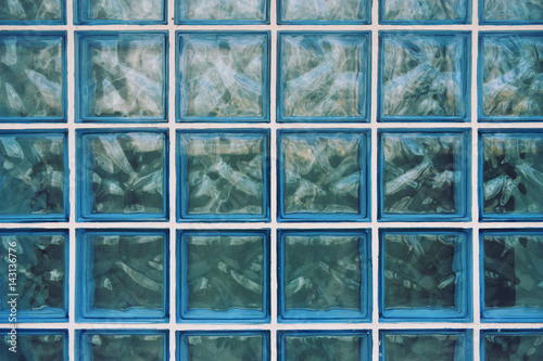 Pattern of glass block wall