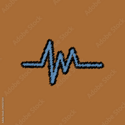 flat vector icon design collection sound and audio waves photo