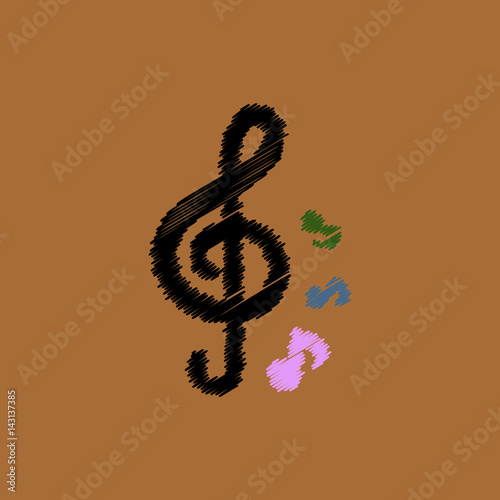 flat vector icon design collection music note