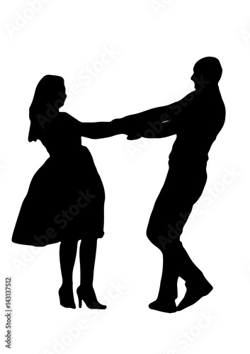 Silhouette wedding bridegroom bride embrace vector