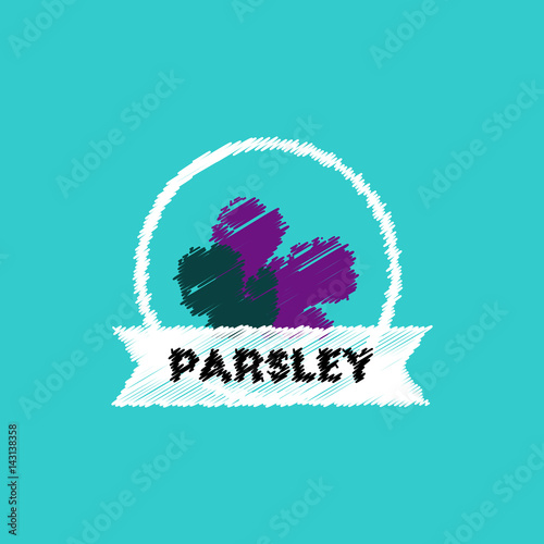 flat vector icon design collection Kitchenware seasoning parsley