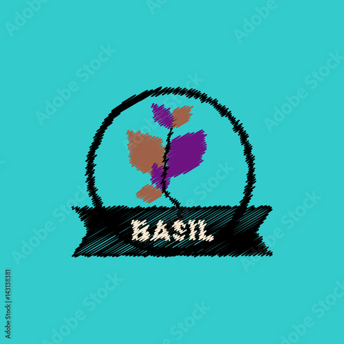 flat vector icon design collection Kitchenware seasoning basil
