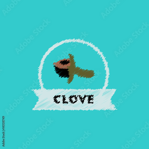 flat vector icon design collection Kitchenware seasoning clove