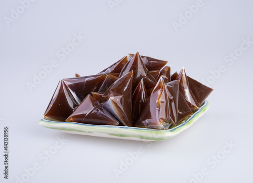 dodol or malaysia traditional candy on the background. photo