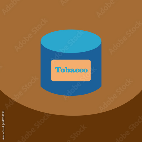 Flat icon with dark shadow Tobacco for shisha in Arabic style