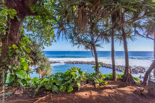 Cuadro en lienzo piscine naturelle, bassin de baignade de Manapany, île de la Réunion