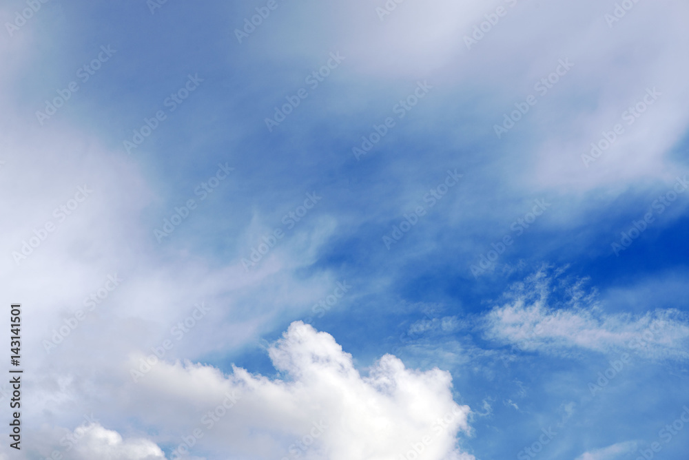 Obraz premium Blue sky with white clouds. Nature.