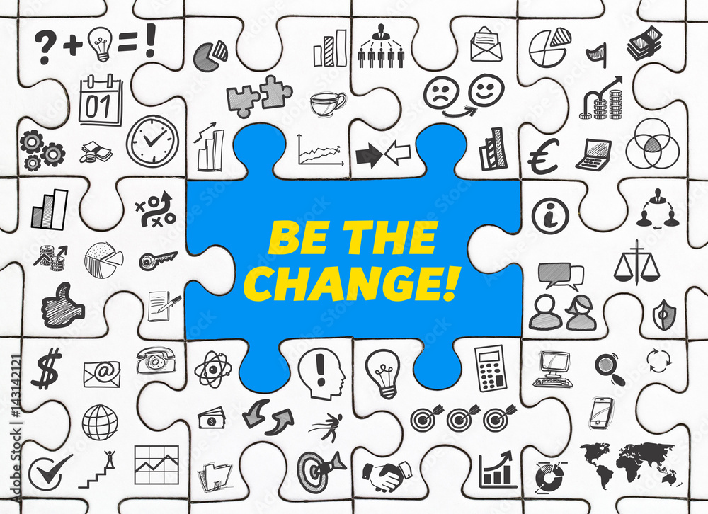 Be the Change! / Puzzle mit Symbole