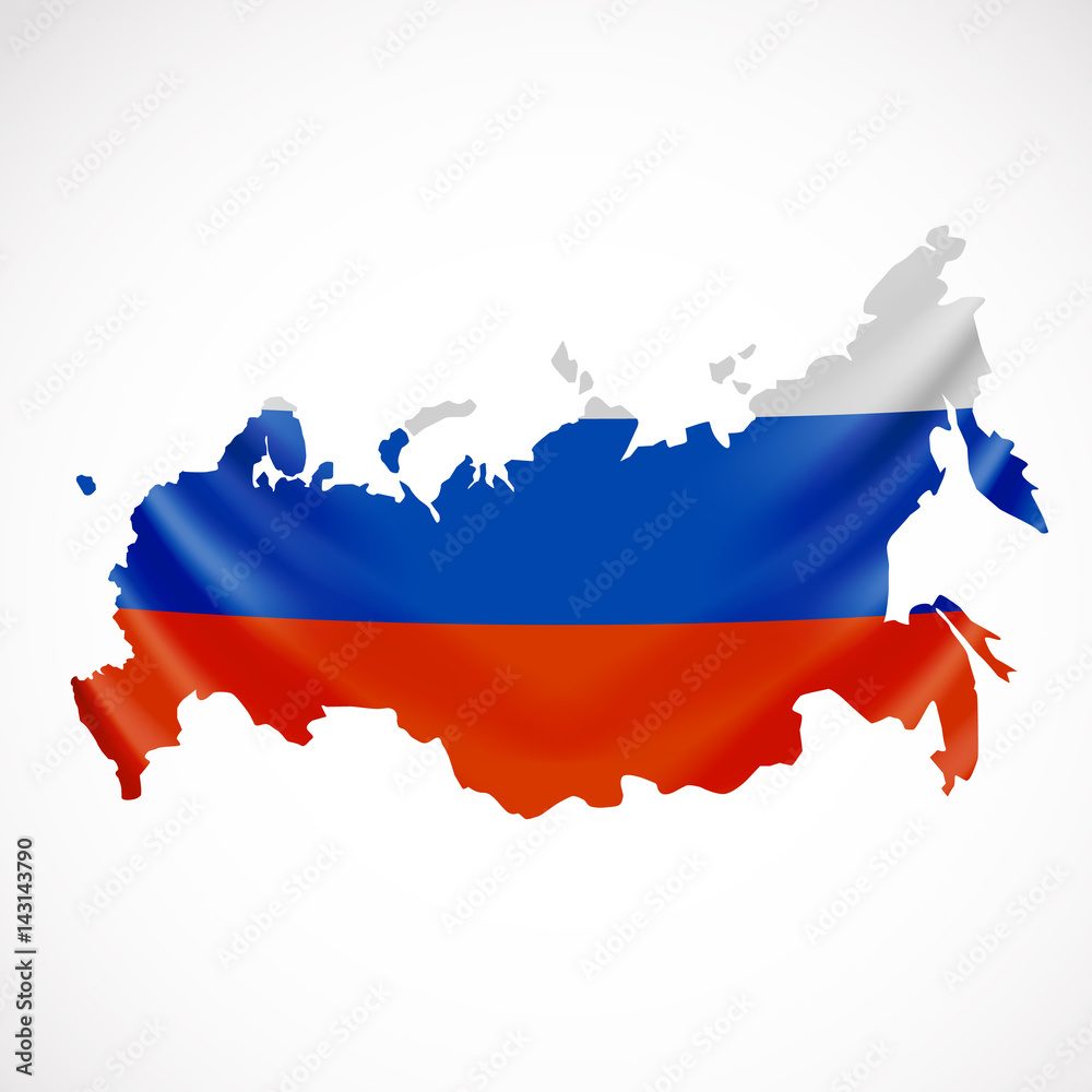 Russia map in russian flag. Russian federation vector map. Vector  illustration Stock Vector by ©yurchello_108 292815288