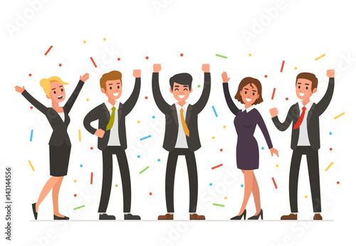 happy business people