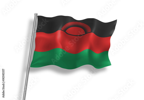 Drapeau du Malawi en qualité vectorielle 