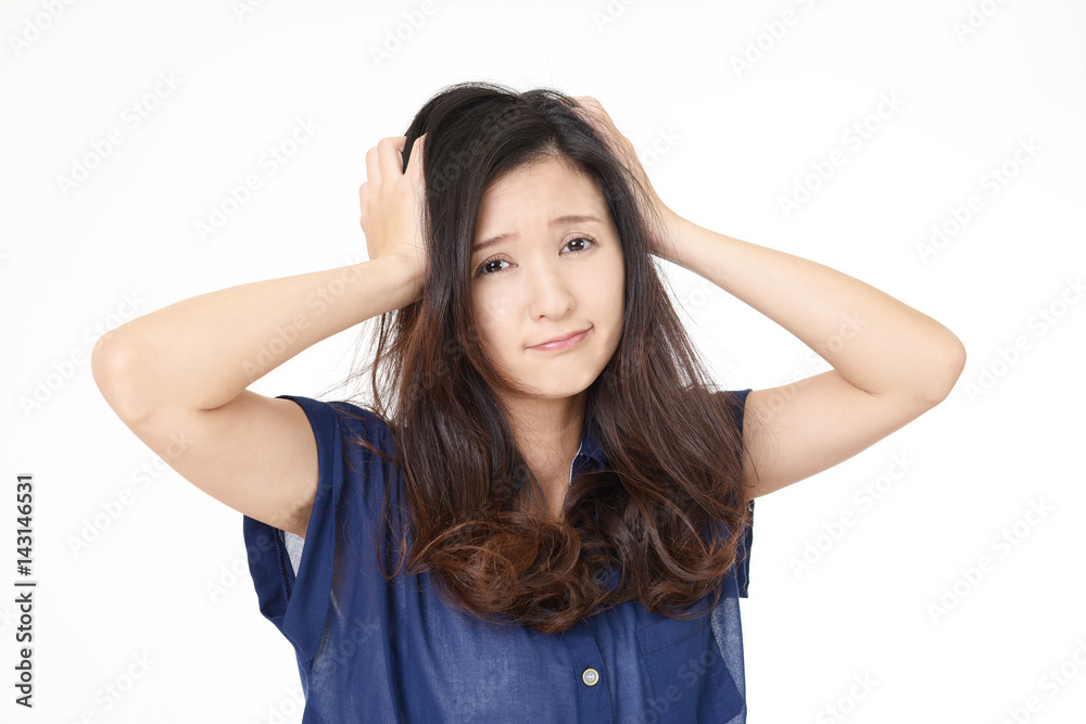 憂鬱な表情の女性 憂鬱な表情の女性