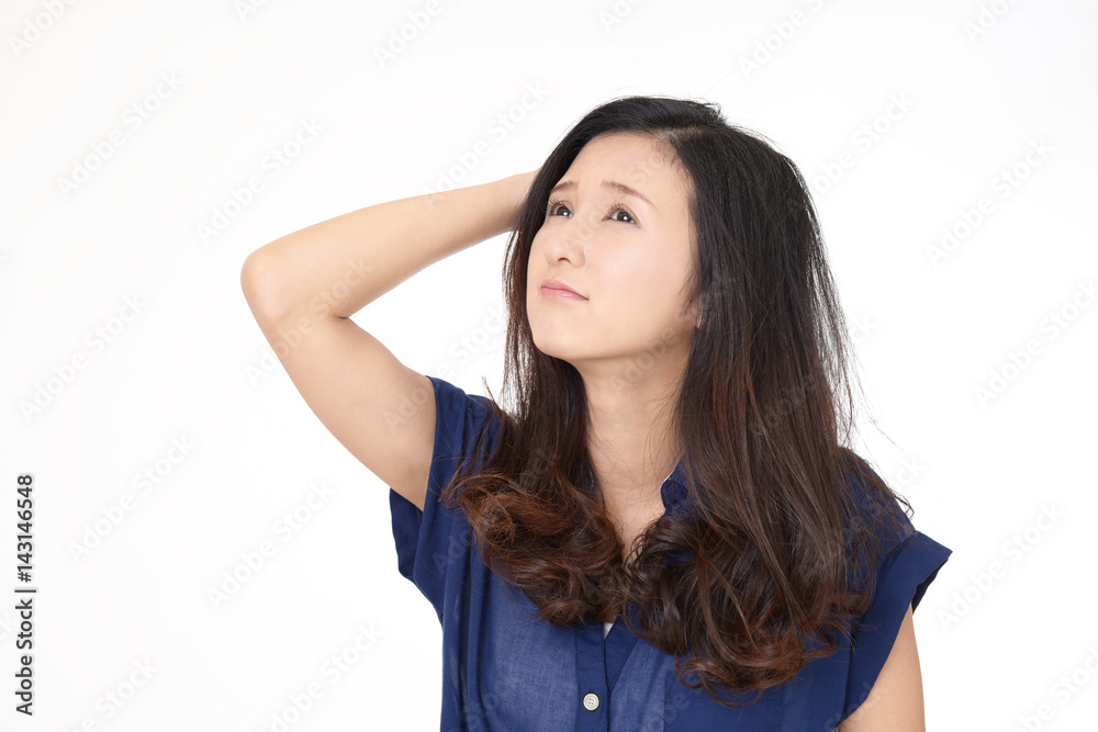 憂鬱な表情の女性 憂鬱な表情の女性