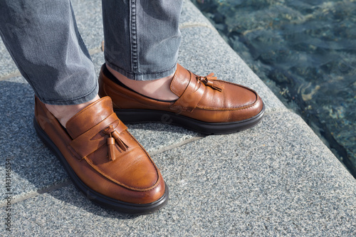 men shoes street city walk photo