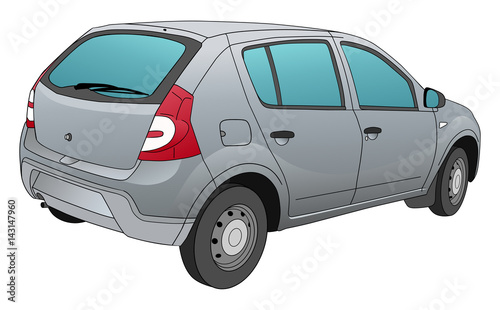 Modern car technical draw