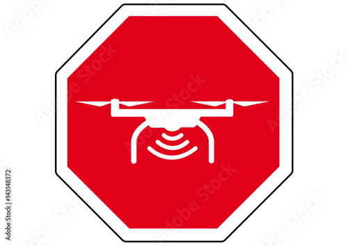Stoppschild Drohne