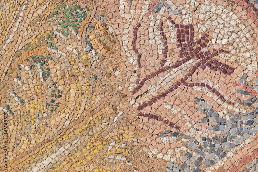 Ancient mosaic. Dion, Pieria, Greece