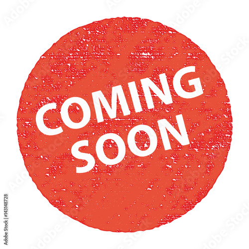 Stempel Coming soon, rot