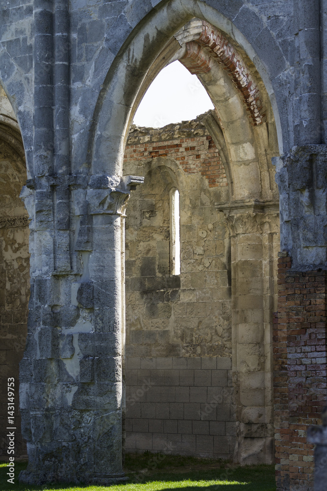 Ruin of the Zsámbék Premontre monastery church in Hungary