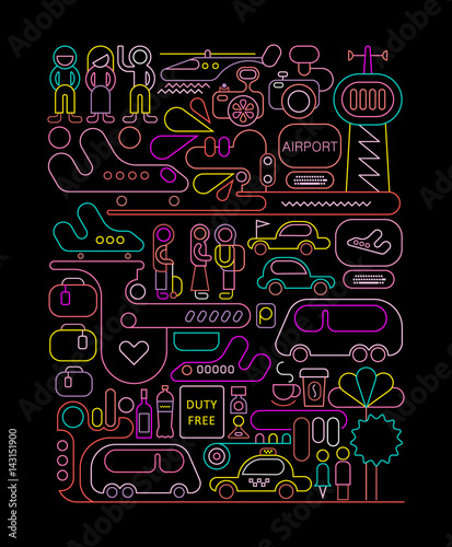 Airport Vector Ilustration