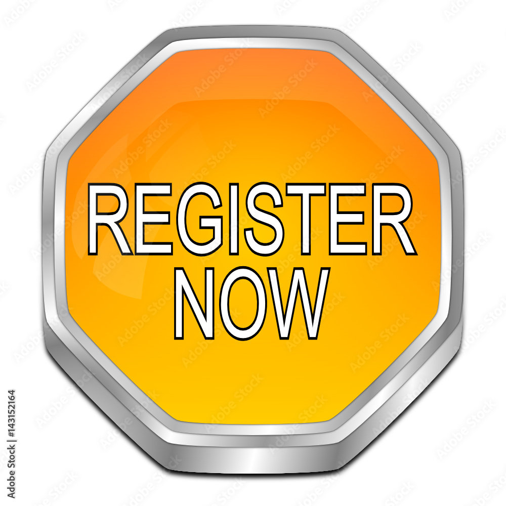 Register now Button - 3D illustration Register now Button - 3D illustration