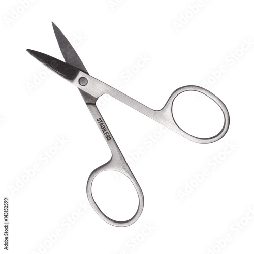 Nail scissors isolated on white background
