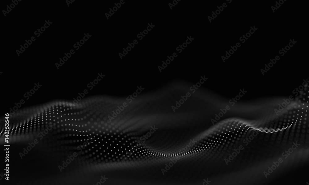 Abstract Black Geometrical Background . Connection structure. Science background. Futuristic Technology HUD Element . Сonnecting dots and lines . Big data visualization and Business . Seamless Loop