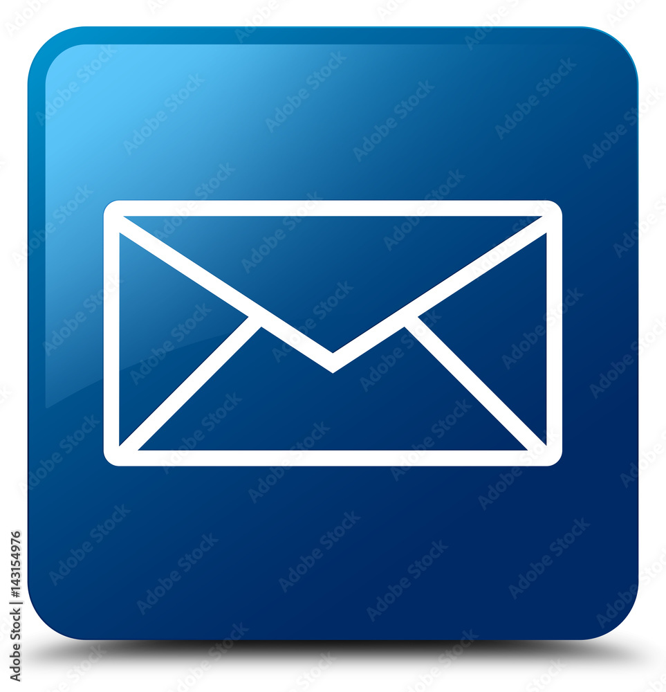 Email icon blue square button Email icon blue square button