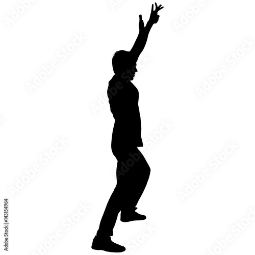 Black Silhouettes breakdancer on a white background © Arrows