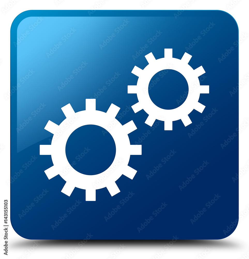 Process icon blue square button