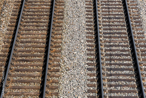 tracks of a railroad - double track - Breitenstein - Ghegabahn - Semmering