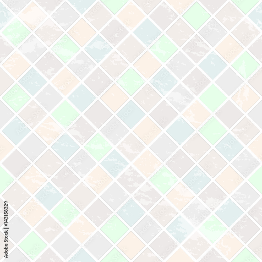 Seamless pattern with rhombuses. Wall with the effect of antiquity. Gentle colors. Seamless pattern with rhombuses. Wall with the effect of antiquity. Gentle colors.