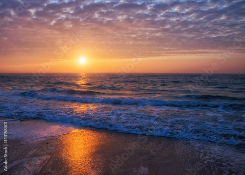 Magnificent sunrise over sea