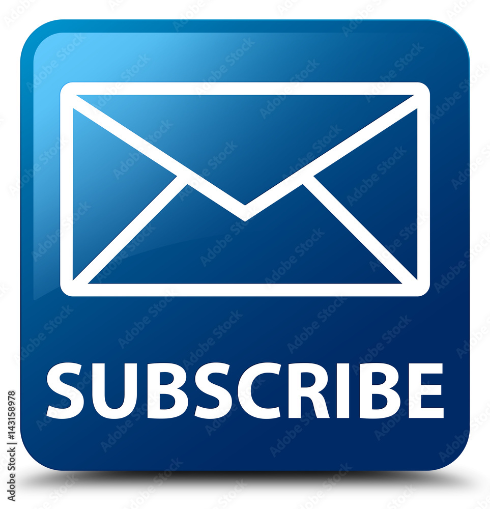 Subscribe (email icon) blue square button Subscribe (email icon) blue square button