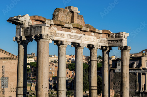 Temple of Saturn from the Campidoglio.