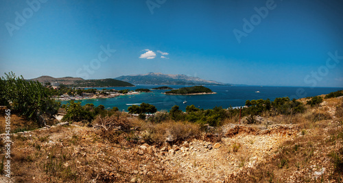 Obraz na płótnie Ksamil a village and a former municipality in the riviera of Southern Albania, and part of Butrint National Park. August 2016 w salonie