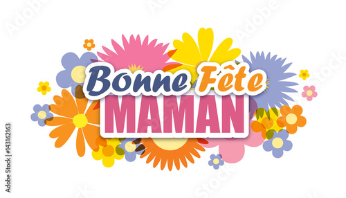 Carte « Bonne Fête, Maman» avec fleurs