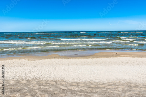 Sea beach landscape in the summer vacation  tourist travel background