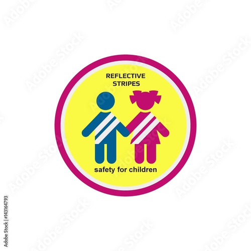 VECTOR. Safety clothing with reflective stripes. For safe work.Template for fashion design / children.