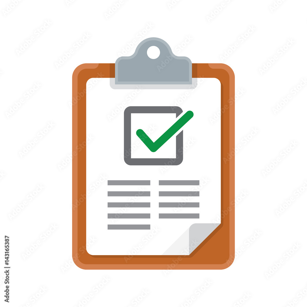 Clipboard with checklist icon. Clipboard with checklist icon.