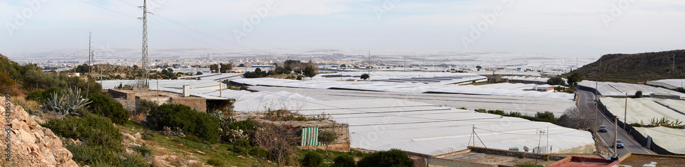 plastic greenhouses of El Ejido, panorama plastic greenhouses of El Ejido, panorama