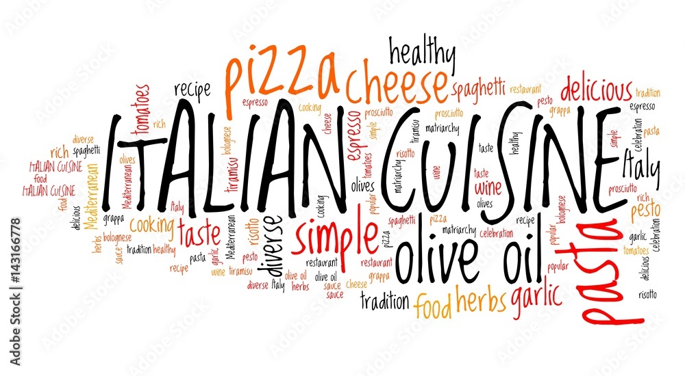Italian food - word cloud Italian food - word cloud