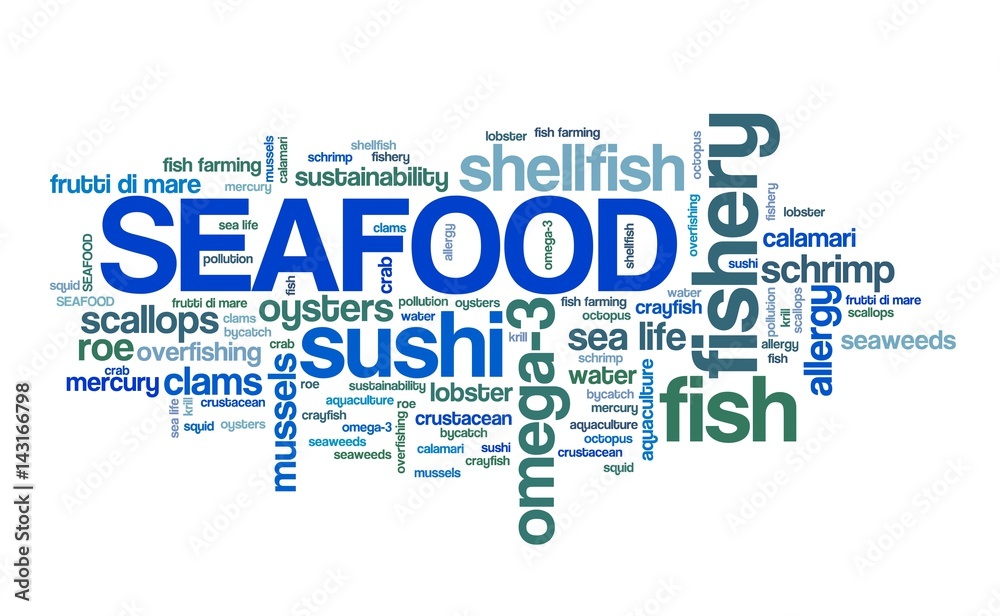 Sea food - word cloud