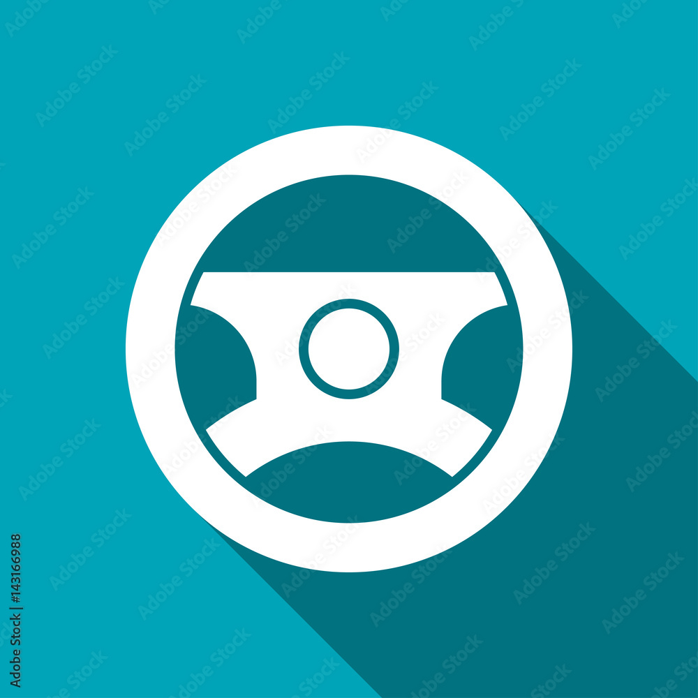 Car steering wheel symbol vector hmi dashboard flat icon Car steering wheel symbol vector hmi dashboard flat icon