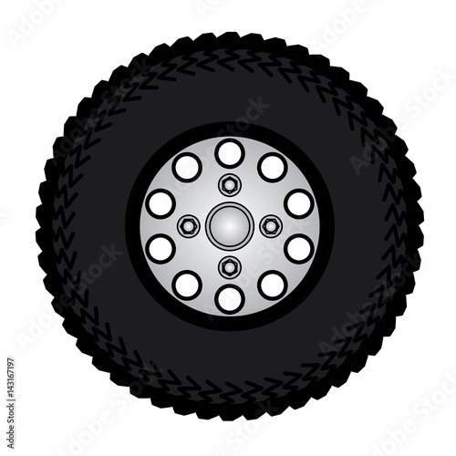 tires and wheels Vector Illustration
