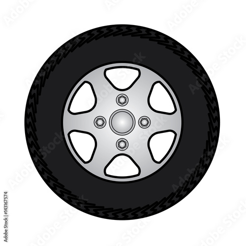 tires and wheels Vector Illustration
