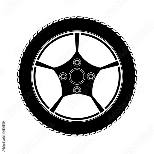 tires and wheels Vector Illustration
